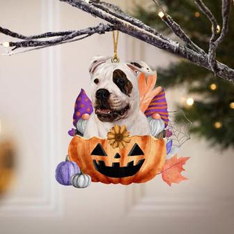 American Bulldog-Gnomes Pumpkins Hanging Ornament - Thegiftio UK