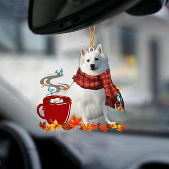 American Eskimo-Fall Chocolate-Two Sided Ornament - Thegiftio UK