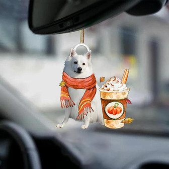 American Eskimo-Pumpkin Spice Kinda-Two Sided Ornament - Thegiftio UK
