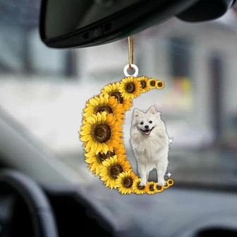 American Eskimo-Sunflower Be Kind Car Ornament - Thegiftio