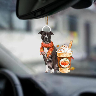 American Pit Bull Terrier-Pumpkin Spice Kinda-Two Sided Ornament - Thegiftio UK