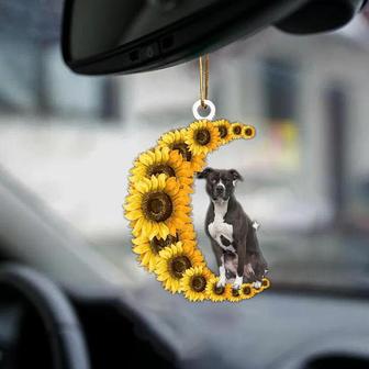 American Pit Pull Terrier-Sunflower Be Kind Car Ornament - Thegiftio UK