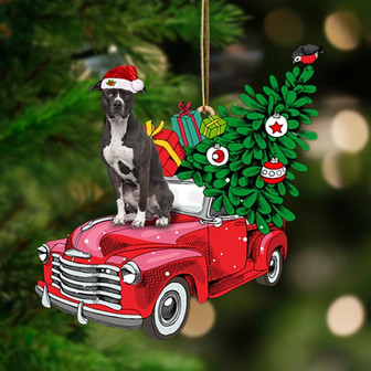 American Pitbull Terrier 1-Pine Truck Hanging Ornament - Thegiftio UK