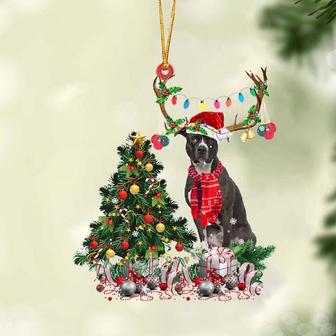 American Pitbull Terrier-Christmas Tree Gift Hanging Ornament - Thegiftio UK