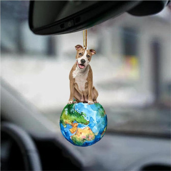 American Staffordshire Terrier-Around My Dog-Two Sided Ornament - Thegiftio UK
