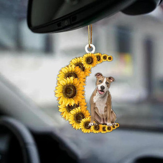 American Staffordshire Terrier-Sunflower Be Kind Car Ornament - Thegiftio UK
