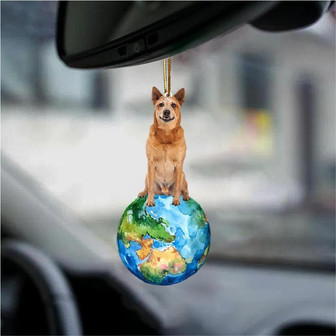 Australian Cattle-Around My Dog-Two Sided Ornament - Thegiftio UK