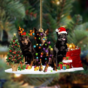 Australian Kelpie-Christmas Dog Friends Hanging Ornament - Thegiftio UK
