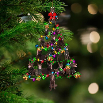 Australian Kelpie-Christmas Tree Lights-Two Sided Ornament - Thegiftio UK
