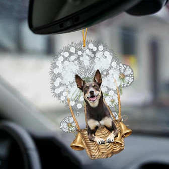 Australian Kelpie-Dandelion-Two Sided Ornament - Thegiftio UK