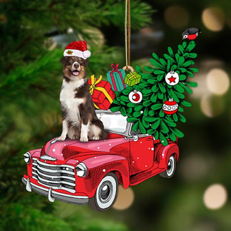 Australian Shepherd 3-Pine Truck Hanging Ornament - Thegiftio UK