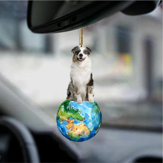 Australian Shepherd-Around My Dog-Two Sided Ornament - Thegiftio UK