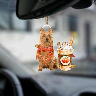 Australian Terrier-Pumpkin Spice Kinda-Two Sided Ornament - Thegiftio UK