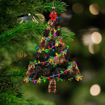 Barbet-Christmas Tree Lights-Two Sided Ornament - Thegiftio UK