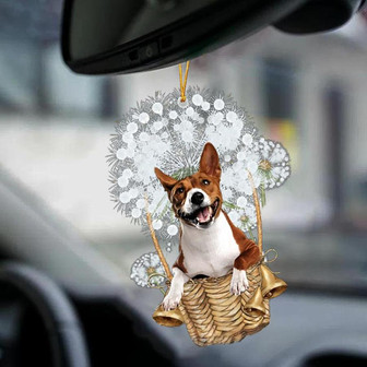 Basenji-Dandelion-Two Sided Ornament - Thegiftio UK