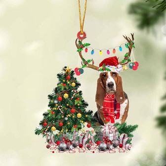 Basset Hound-Christmas Tree Gift Hanging Ornament - Thegiftio UK