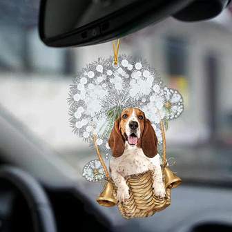 Basset Hound-Dandelion-Two Sided Ornament - Thegiftio UK
