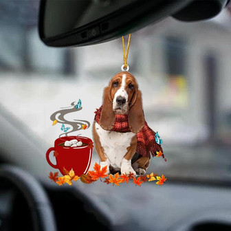 Basset Hound-Fall Chocolate-Two Sided Ornament - Thegiftio UK