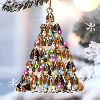 Basset hound lovely tree gift for basset hound lover gift for dog mom ornament - Thegiftio UK