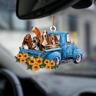 Basset Hound -Take The Trip Classic- Two Sided Ornament - Thegiftio UK