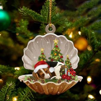 Basset Hound3-Sleeping Pearl in Christmas Two Sided Ornament - Thegiftio UK