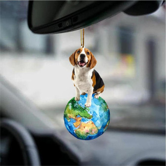 Beagle-Around My Dog-Two Sided Ornament - Thegiftio UK
