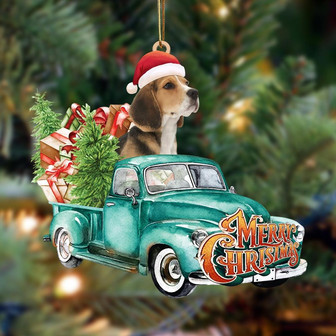 Beagle-Green Truck Hanging Ornament - Thegiftio UK