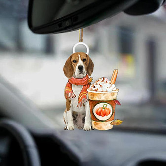beagle-Pumpkin Spice Kinda-Two Sided Ornament - Thegiftio UK