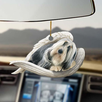 Bearded Collie sleeping angel Bearded Collie lovers dog moms ornament - Thegiftio UK