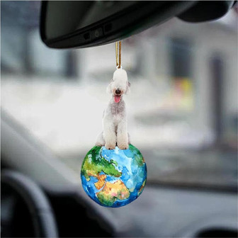 Bedlington Terrier-Around My Dog-Two Sided Ornament - Thegiftio UK