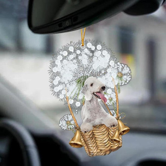 Bedlington Terrier-Dandelion-Two Sided Ornament - Thegiftio UK