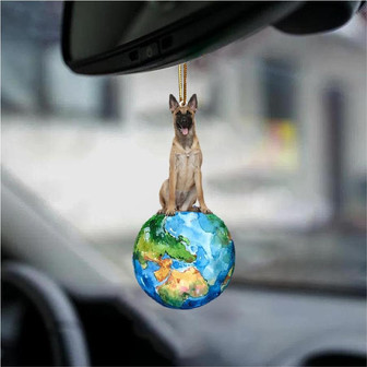 Belgian Shepherd-Around My Dog-Two Sided Ornament - Thegiftio UK