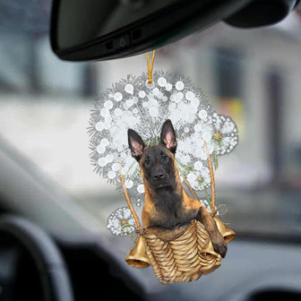 Belgian Shepherd-Dandelion-Two Sided Ornament - Thegiftio UK