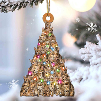 Bengal cat lovely tree gift for bengal cat gift for cat mom ornament - Thegiftio