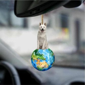 Berger Blanc Suisse-Around My Dog-Two Sided Ornament - Thegiftio UK