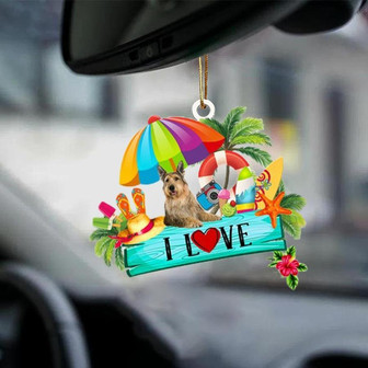 Berger Blanc Suisse-I Love Summer-Two Sided Ornament - Thegiftio
