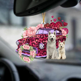 Berger Blanc Suisse-Make My Life-Two Sided Ornament - Thegiftio UK