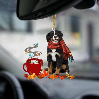 Bernese Mountain Dog 1-Fall Chocolate-Two Sided Ornament - Thegiftio UK