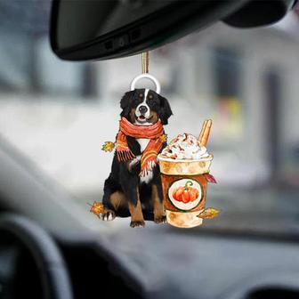 Bernese Mountain Dog 1-Pumpkin Spice Kinda-Two Sided Ornament - Thegiftio UK