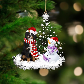 Bernese Mountain Dog 1-Star Tree Hanging Ornament - Thegiftio UK