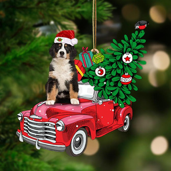 Bernese Mountain Dog 2-Pine Truck Hanging Ornament - Thegiftio UK
