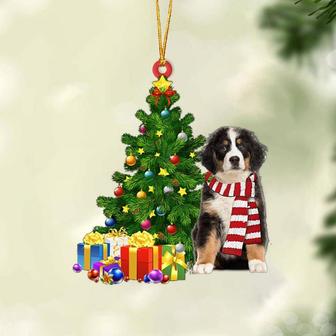 Bernese Mountain Dog-Christmas Star Hanging Ornament - Thegiftio UK