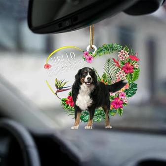 Bernese Mountain Dog-Hello Summer-Two Sided Ornament - Thegiftio UK