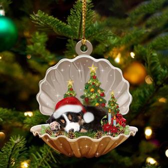 Bernese Mountain-Sleeping Pearl in Christmas Two Sided Ornament - Thegiftio UK