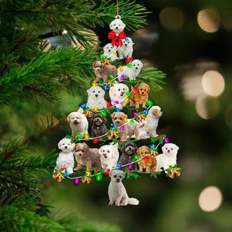 Bichon Frise-Christmas Tree Lights-Two Sided Ornament - Thegiftio UK