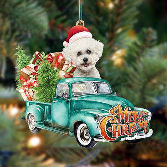 Bichon Frise-Green Truck Hanging Ornament - Thegiftio UK