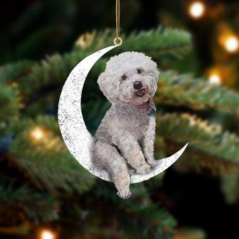 Bichon Frise-Sit On The Moon-Two Sided Ornament - Thegiftio UK