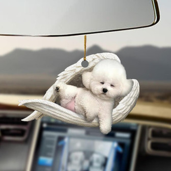Bichon frise sleeping angel bichon frise lovers dog lovers ornament - Thegiftio UK