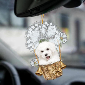Bichon Frise2-Dandelion-Two Sided Ornament - Thegiftio