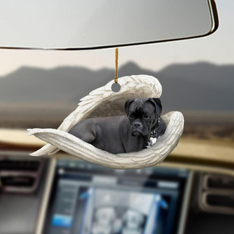 Black boxer sleeping angel black boxer lover ornament  - Thegiftio UK